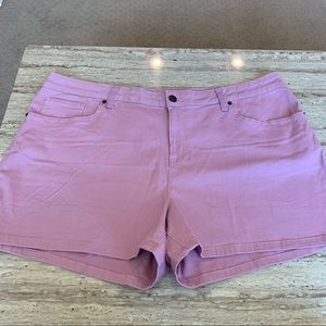 NWOT Women Plus Time and Tru Mauve Shorts Size:20